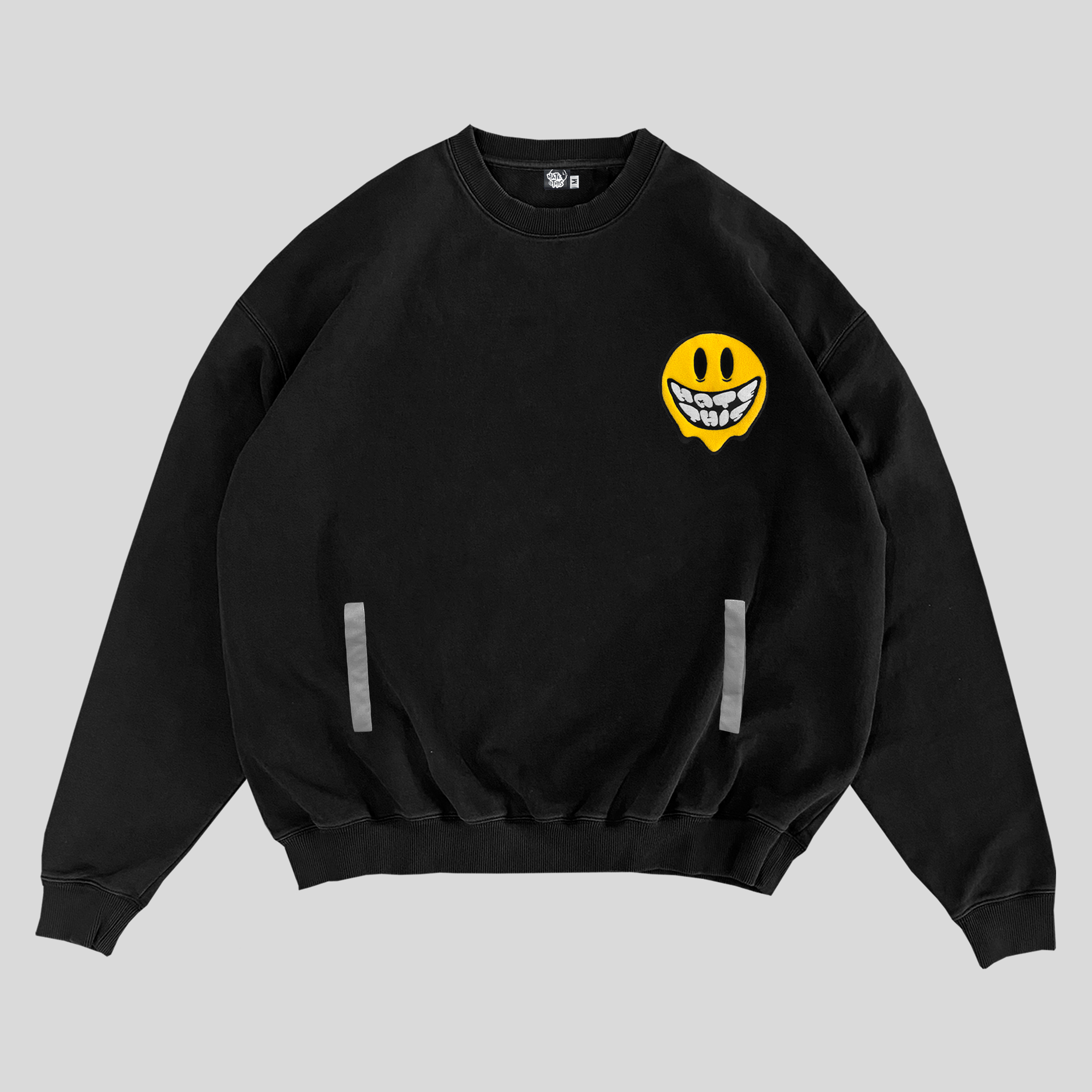 Not Happy Crewneck Negro 🫠