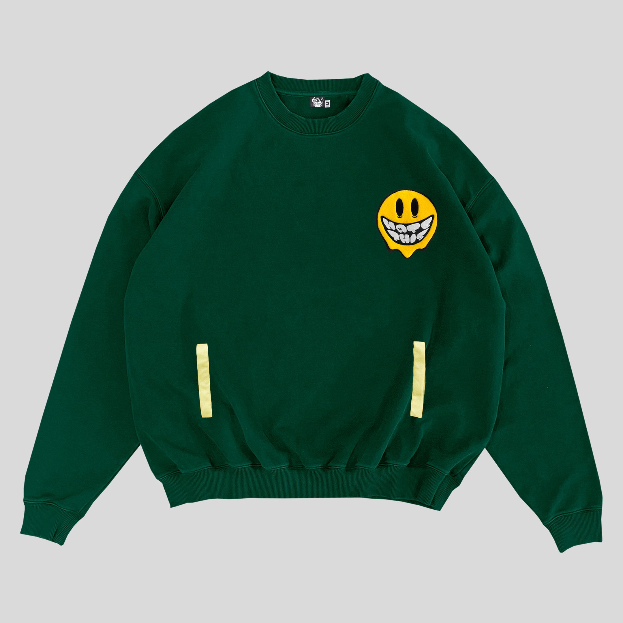 Not Happy Crewneck Verde 🫠